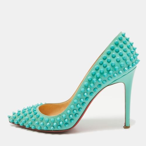 Christian Louboutin Green Patent Leather Pigalle Spikes Pumps Size 39 - Christian Louboutin - Modalova