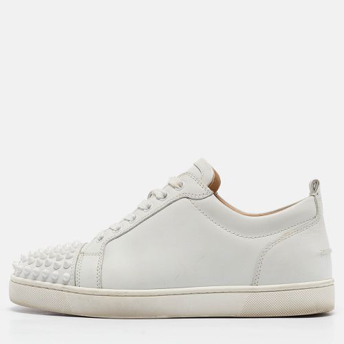 Christian Louboutin White Leather Louis Junior Spikes Low Top Sneakers Size 39 - Christian Louboutin - Modalova