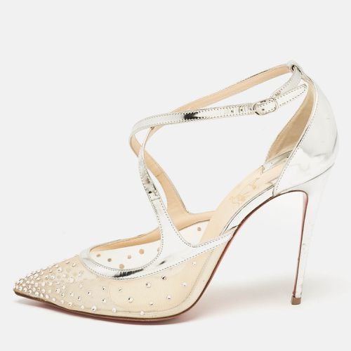 Leather and Mesh Twistissima Strass Pumps Size 39.5 - Christian Louboutin - Modalova