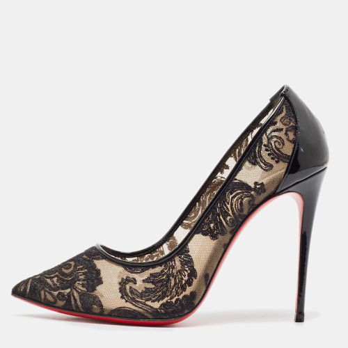 Christian Louboutin Black Patent and Follies Lace Pumps Size 38 - Christian Louboutin - Modalova