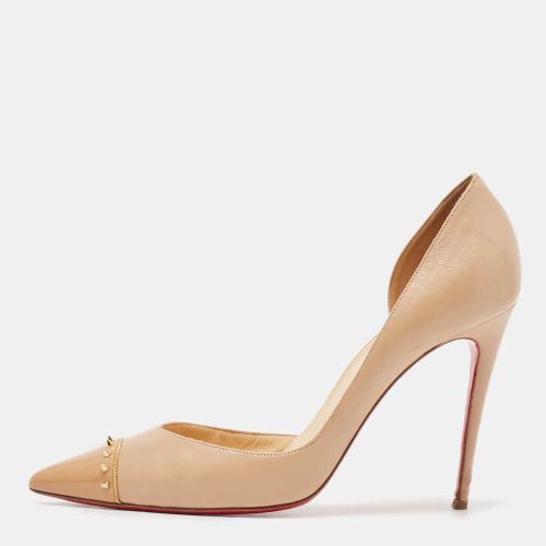 Christian Louboutin Beige Leather and Patent Culturella Pumps Size 39 - Christian Louboutin - Modalova