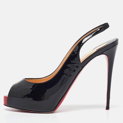 Christian Louboutin Black Patent Private Number Peep Toe Pumps Size 39.5 - Christian Louboutin - Modalova