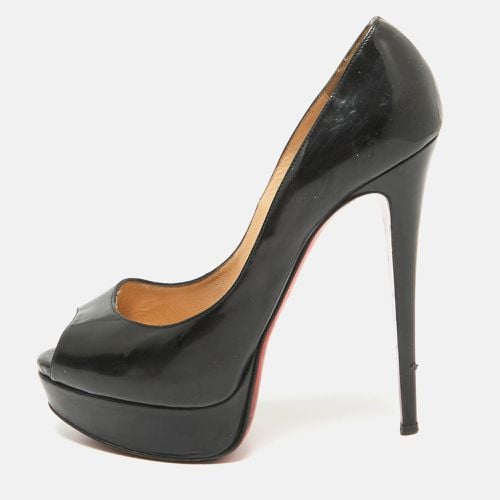 Christian Louboutin Black Patent Leather Lady Peep Pumps Size 38 - Christian Louboutin - Modalova