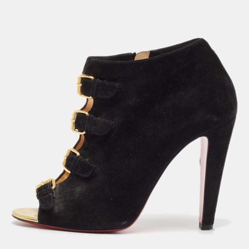 Christian Louboutin Black Suede Ankle Length Boots Size 40 - Christian Louboutin - Modalova