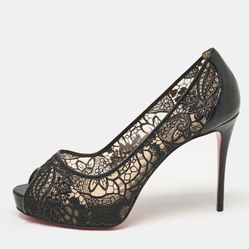 Lace and Leather Very Lace Pumps Size 36 - Christian Louboutin - Modalova