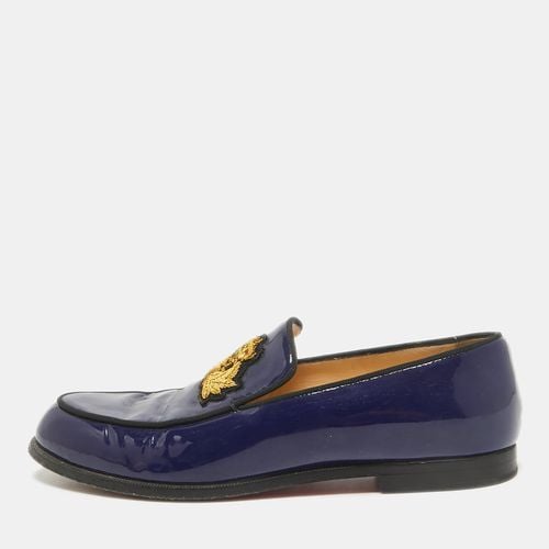 Christian Louboutin Blue Patent Leather Laperouza Loafers Size 38 - Christian Louboutin - Modalova