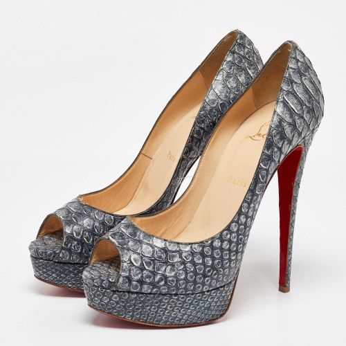 Lady Peep Size 40 Python Leather Platform Pumps - Christian Louboutin - Modalova