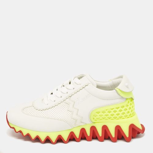 Christian Louboutin White Leather Loubi Shark Lace Up Sneakers Size 35.5 - Christian Louboutin - Modalova