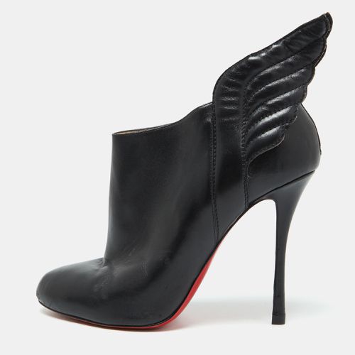 Christian Louboutin Black Leather Mercura Wings Ankle Booties Size 39 - Christian Louboutin - Modalova