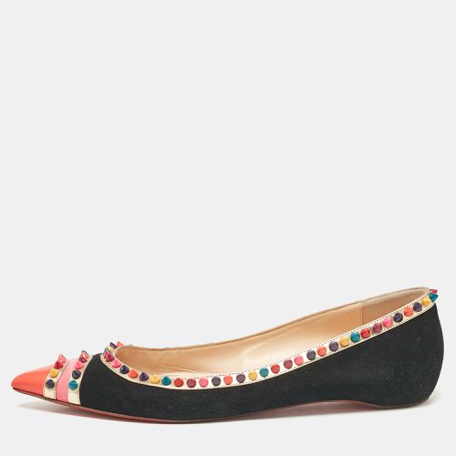 Christian Louboutin Black Patent Leather and Suede Malabar Hill Ballet Flats Size 40.5 - Christian Louboutin - Modalova