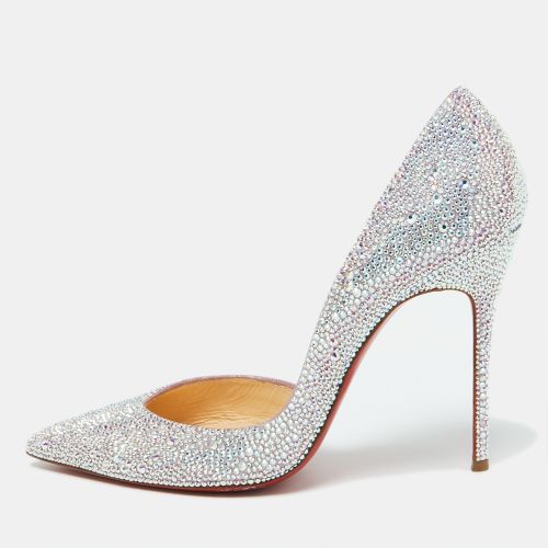 Christian Louboutin Metallic Leather Strass Crystal Iriza D'orsay Pumps Size 39 - Christian Louboutin - Modalova