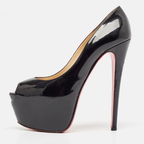 Christian Louboutin Black Patent Leather Highness Platform Pumps Size 38.5 - Christian Louboutin - Modalova