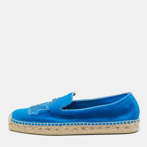 Christian Louboutin Blue Suede Nanou Orlato Espadrille Flats Size 38 - Christian Louboutin - Modalova