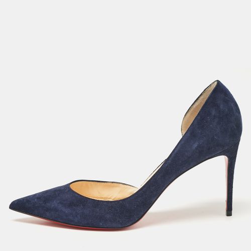 Christian Louboutin Navy Blue Suede Iriza Pumps Size 39.5 - Christian Louboutin - Modalova