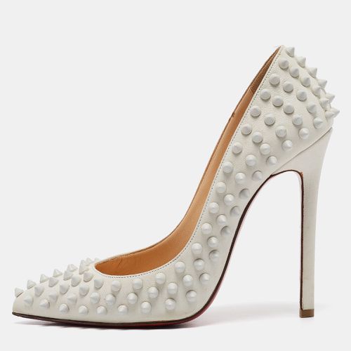 Christian Louboutin White Leather Pigalle Spikes Pumps Size 37 - Christian Louboutin - Modalova