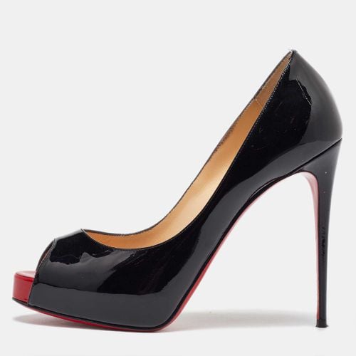 Christian Louboutin Black Patent Leather Very Prive Peep Toe Pumps Size 38 - Christian Louboutin - Modalova