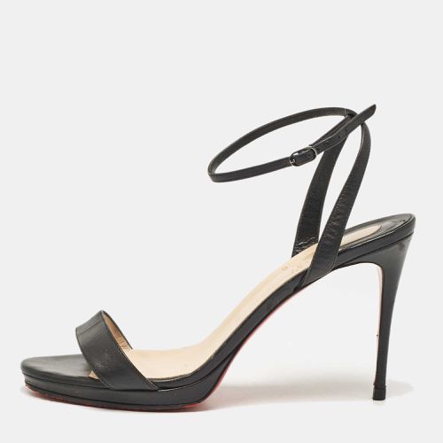 Christian Louboutin Black Leather Loubigirl Ankle Strap Sandals Size 41 - Christian Louboutin - Modalova