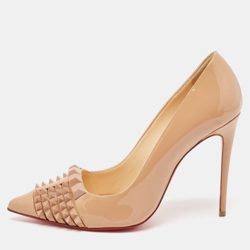 Christian Louboutin Beige Patent Leather Pyrami Pumps Size 37.5 - Christian Louboutin - Modalova