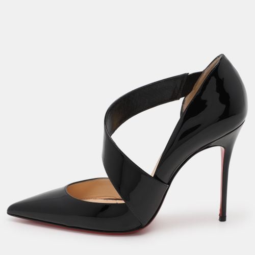 Christian Louboutin Black Patent Leather Opgrade Cross Strap Pumps Size 38 - Christian Louboutin - Modalova