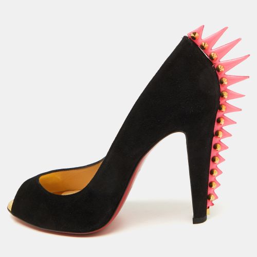 Christian Louboutin Black Suede Electropump Peep Toe Pumps Size 39 - Christian Louboutin - Modalova