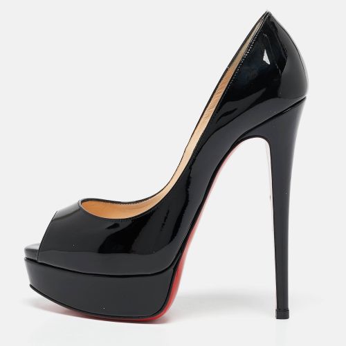 Christian Louboutin Black Patent Leather Lady Peep Pumps Size 36.5 - Christian Louboutin - Modalova