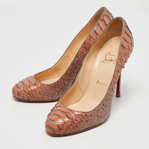 Two-Tone Python Leather Fifi Pumps Size 38.5 - Christian Louboutin - Modalova