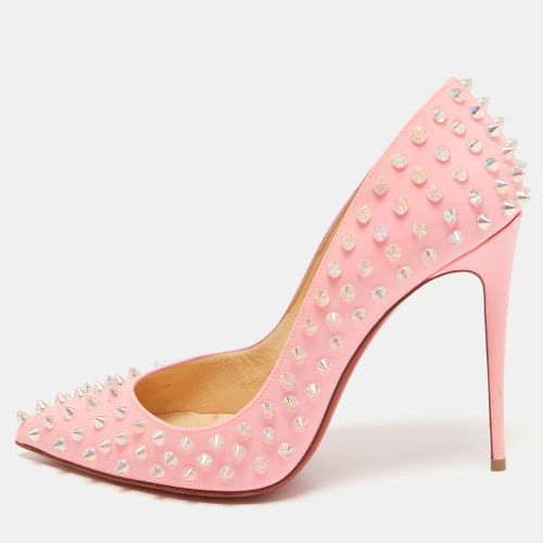 Christian Louboutin Pink Patent Leather Pigalle Follies Spikes Pumps Size 39 - Christian Louboutin - Modalova