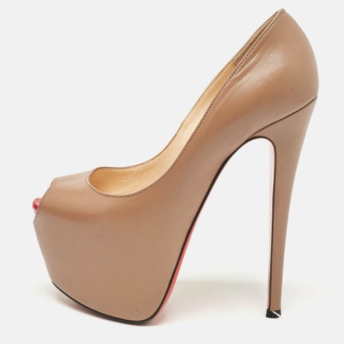 Christian Louboutin Light Brown Leather Highness Pumps Size 35.5 - Christian Louboutin - Modalova