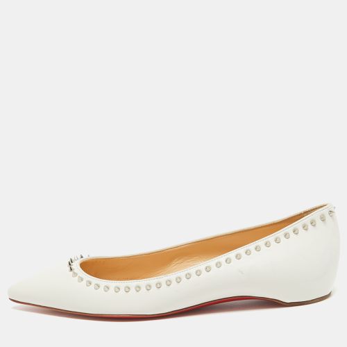 Christian Louboutin White Leather Anjalina Ballet Flats Size 34.5 - Christian Louboutin - Modalova