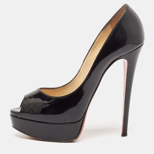 Patent Leather Lady Peep Pumps Size 38 - Christian Louboutin - Modalova