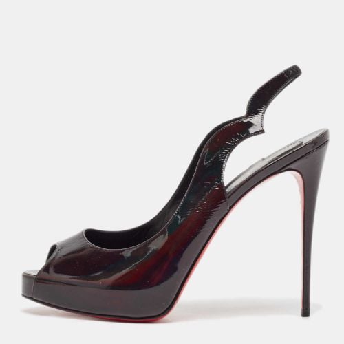 Christian Louboutin Black Patent Leather Hot Chick Slingback Pumps Size 41 - Christian Louboutin - Modalova