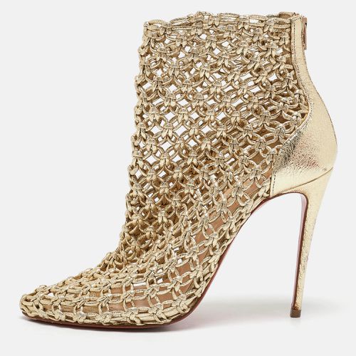 Christian Louboutin Gold Leather Andaloulou Booties Size 36 - Christian Louboutin - Modalova