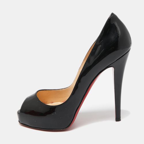 Christian Louboutin Black Patent Leather New Very Prive Pumps Size 37 - Christian Louboutin - Modalova