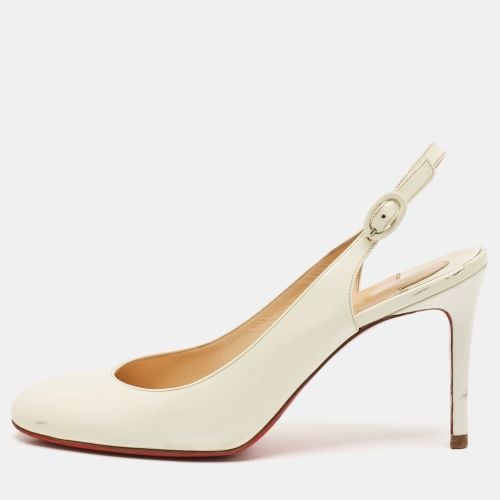 Christian Louboutin White Patent Leather Slingback Pumps Size 39 - Christian Louboutin - Modalova