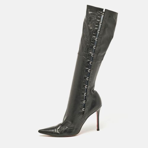 Christian Louboutin Black Leather Knee Length Boots Size 37.5 - Christian Louboutin - Modalova