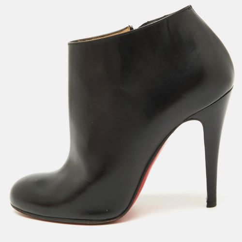 Christian Louboutin Black Leather Belle Ankle Length Boots Size 36.5 - Christian Louboutin - Modalova