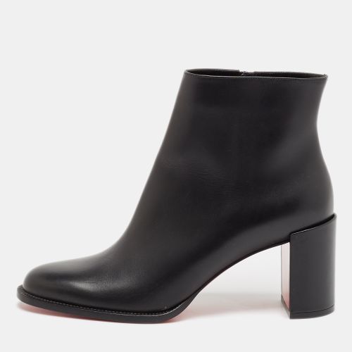 Christian Louboutin Black Leather Adoxa 85 Ankle Boots Size 38 - Christian Louboutin - Modalova