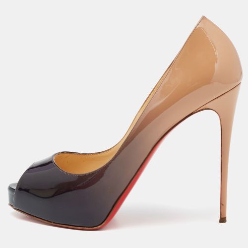 Christian Louboutin Black/Beige Degrade Patent Leather New Very Prive Pumps Size 39.5 - Christian Louboutin - Modalova