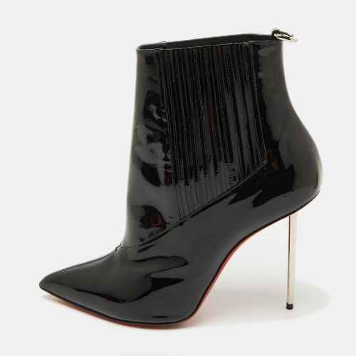 Christian Louboutin Black Patent Leather Epic Galva Heel Booties Size 41 - Christian Louboutin - Modalova