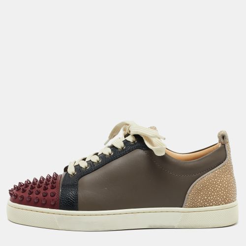 Christian Louboutin Multicolor Leather Louis Junior Spikes Low Top Sneakers Size 40 - Christian Louboutin - Modalova