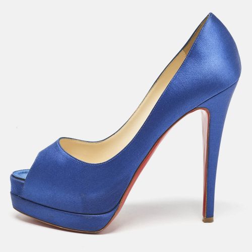Christian Louboutin Blue Satin Palais Royal Platform Pumps Size 38 - Christian Louboutin - Modalova