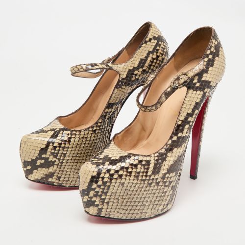 Two Tone Python Leather Lady Daf Pumps Size 39 - Christian Louboutin - Modalova