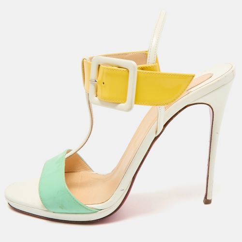 Patent Leather Beltega T-Strap Sandals Size 38.5 - Christian Louboutin - Modalova