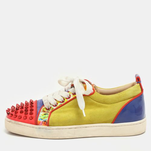 Suede and Patent Leather Louis Junior Spikes Sneakers Size 37.5 - Christian Louboutin - Modalova