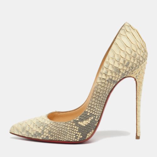 Christian Louboutin Cream Python Leather Pigalle Follies Pumps Size 37.5 - Christian Louboutin - Modalova