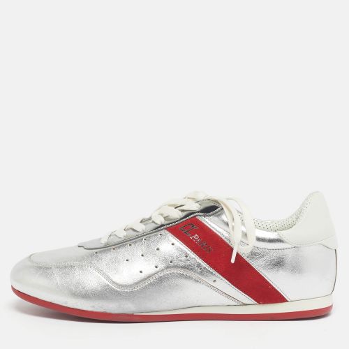 Christian Louboutin Silver Leather My K low Lace Up Sneakers Size 38.5 - Christian Louboutin - Modalova