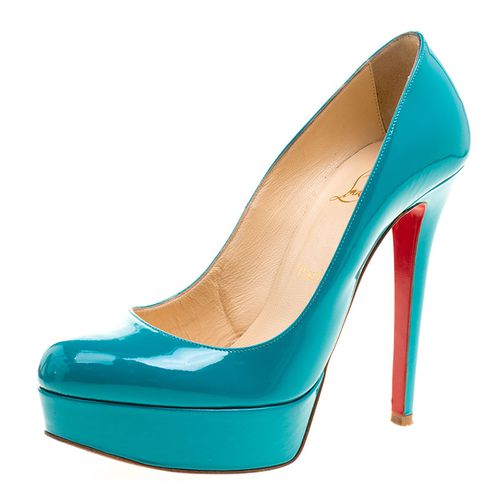 Christian Louboutin Green Patent Leather Bianca Platform Pumps Size 37.5 - Christian Louboutin - Modalova