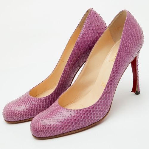 Lady Lynch Size 40 Python Leather Round Toe Pumps - Christian Louboutin - Modalova
