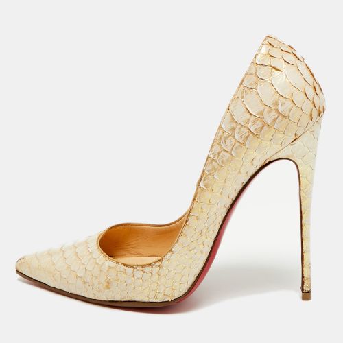 So Kate Size 39 Two Tone Python Leather Pointed Toe Pumps - Christian Louboutin - Modalova