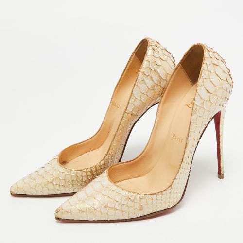 So Kate Size 39 Two Tone Python Leather Pointed Toe Pumps - Christian Louboutin - Modalova